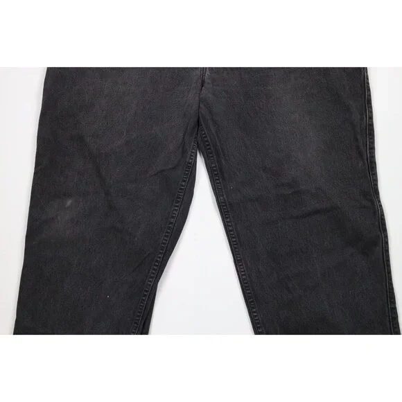 Vintage 90s Levis 545 Mens 44x30 Distressed Loose Fit Wide Leg Denim Jeans Black